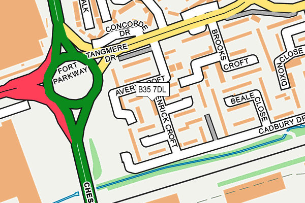 B35 7DL map - OS OpenMap – Local (Ordnance Survey)