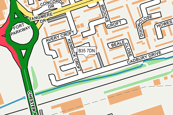 B35 7DN map - OS OpenMap – Local (Ordnance Survey)