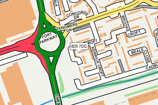 B35 7DQ map - OS OpenMap – Local (Ordnance Survey)