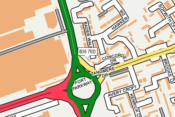 B35 7ED map - OS OpenMap – Local (Ordnance Survey)