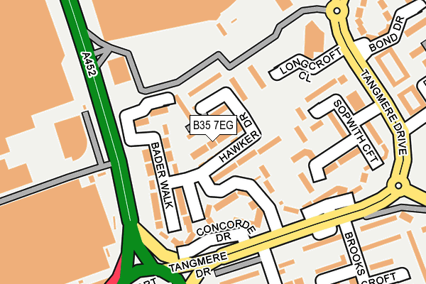 B35 7EG map - OS OpenMap – Local (Ordnance Survey)