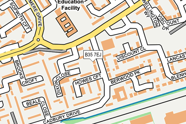 B35 7EJ map - OS OpenMap – Local (Ordnance Survey)