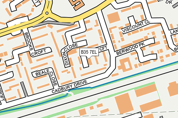B35 7EL map - OS OpenMap – Local (Ordnance Survey)
