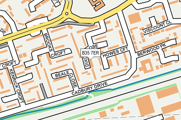 B35 7ER map - OS OpenMap – Local (Ordnance Survey)