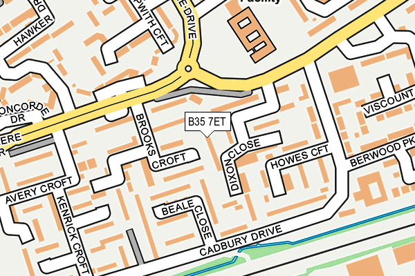 B35 7ET map - OS OpenMap – Local (Ordnance Survey)