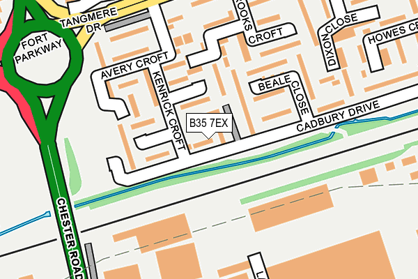 B35 7EX map - OS OpenMap – Local (Ordnance Survey)