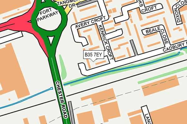B35 7EY map - OS OpenMap – Local (Ordnance Survey)