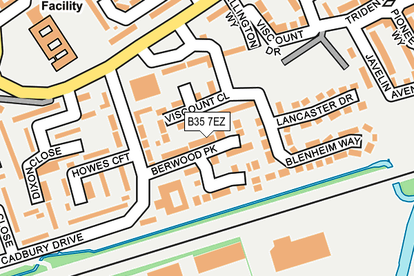 B35 7EZ map - OS OpenMap – Local (Ordnance Survey)