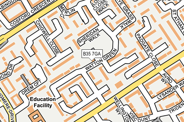 B35 7GA map - OS OpenMap – Local (Ordnance Survey)