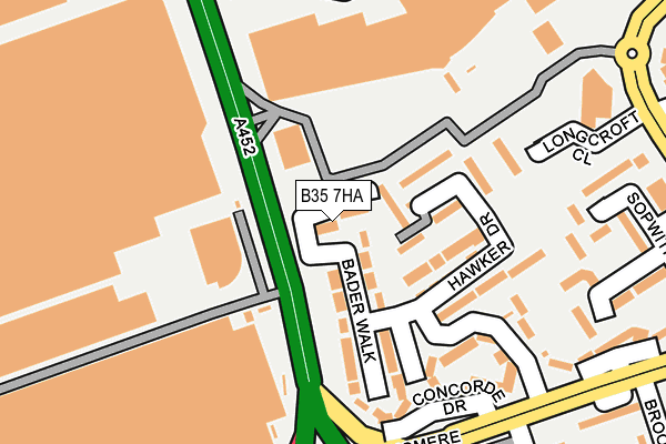 B35 7HA map - OS OpenMap – Local (Ordnance Survey)