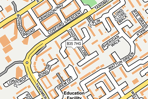 B35 7HG map - OS OpenMap – Local (Ordnance Survey)