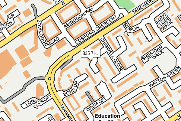 B35 7HJ map - OS OpenMap – Local (Ordnance Survey)