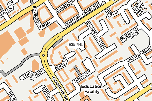 B35 7HL map - OS OpenMap – Local (Ordnance Survey)