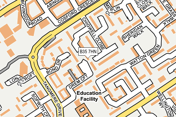 B35 7HN map - OS OpenMap – Local (Ordnance Survey)