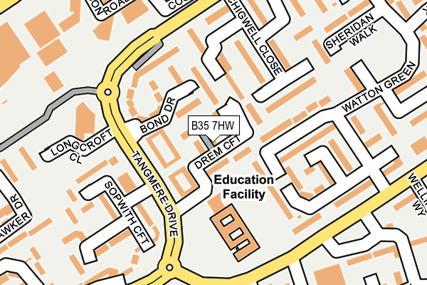 B35 7HW map - OS OpenMap – Local (Ordnance Survey)