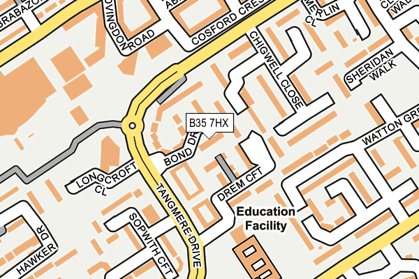 B35 7HX map - OS OpenMap – Local (Ordnance Survey)