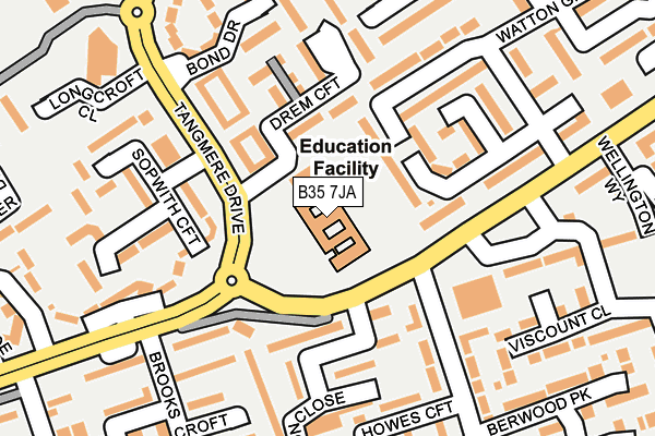 B35 7JA map - OS OpenMap – Local (Ordnance Survey)