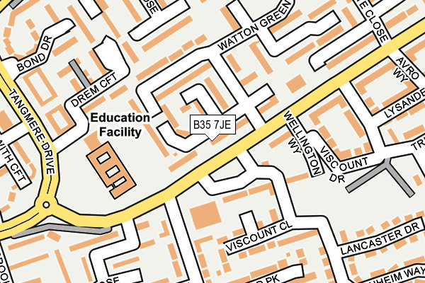 B35 7JE map - OS OpenMap – Local (Ordnance Survey)