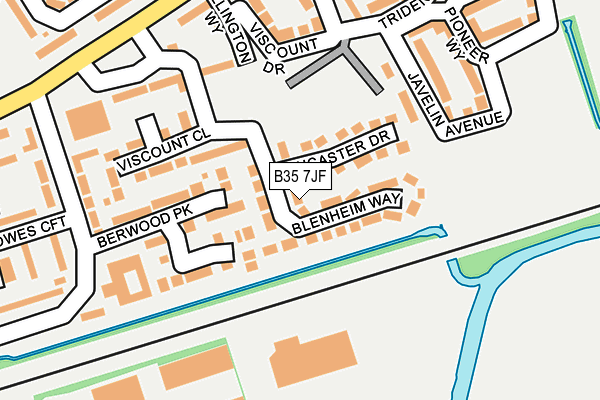 B35 7JF map - OS OpenMap – Local (Ordnance Survey)