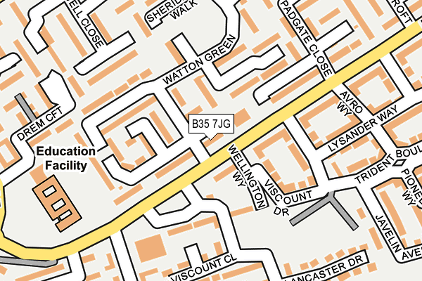 B35 7JG map - OS OpenMap – Local (Ordnance Survey)