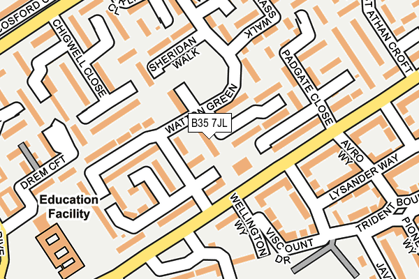 B35 7JL map - OS OpenMap – Local (Ordnance Survey)
