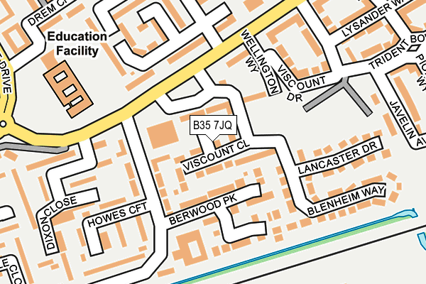 B35 7JQ map - OS OpenMap – Local (Ordnance Survey)
