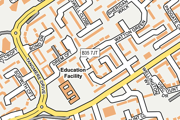 B35 7JT map - OS OpenMap – Local (Ordnance Survey)