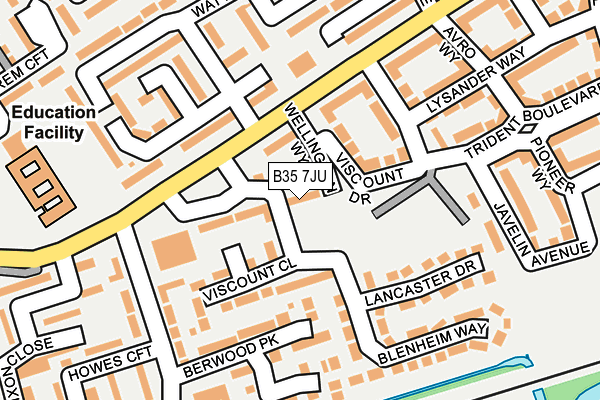 B35 7JU map - OS OpenMap – Local (Ordnance Survey)