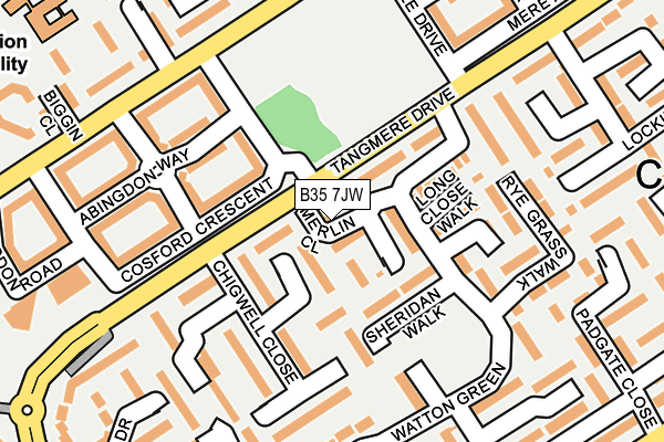 B35 7JW map - OS OpenMap – Local (Ordnance Survey)