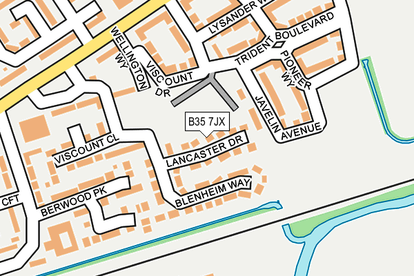 B35 7JX map - OS OpenMap – Local (Ordnance Survey)