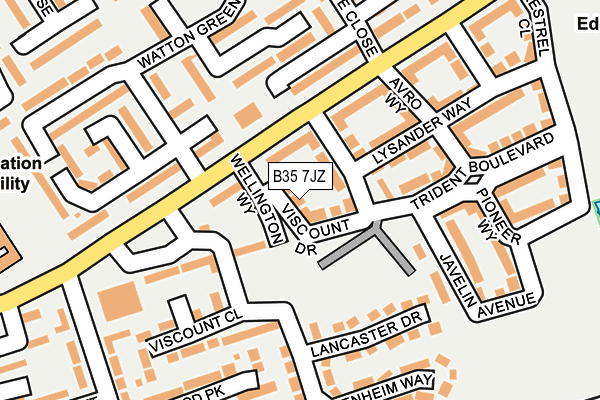 B35 7JZ map - OS OpenMap – Local (Ordnance Survey)