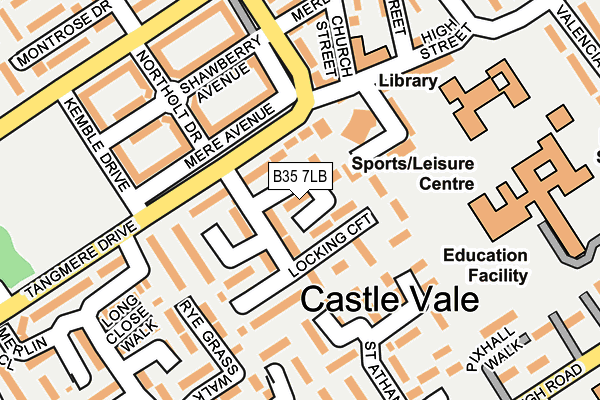 B35 7LB map - OS OpenMap – Local (Ordnance Survey)