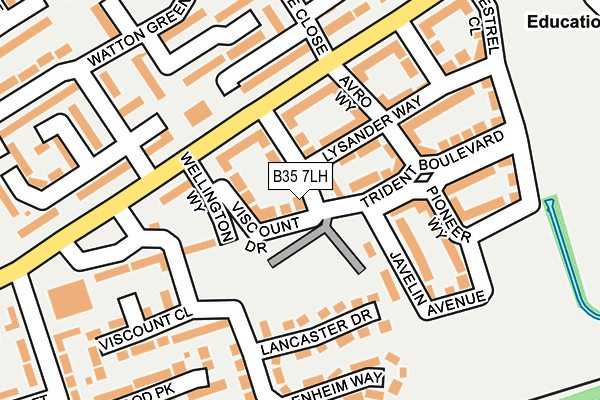 B35 7LH map - OS OpenMap – Local (Ordnance Survey)