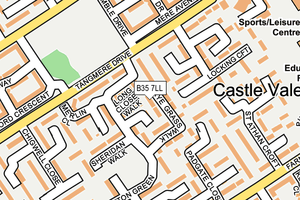 B35 7LL map - OS OpenMap – Local (Ordnance Survey)