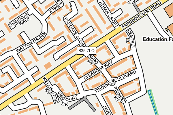 B35 7LQ map - OS OpenMap – Local (Ordnance Survey)