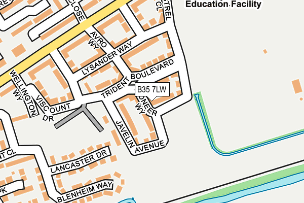 B35 7LW map - OS OpenMap – Local (Ordnance Survey)