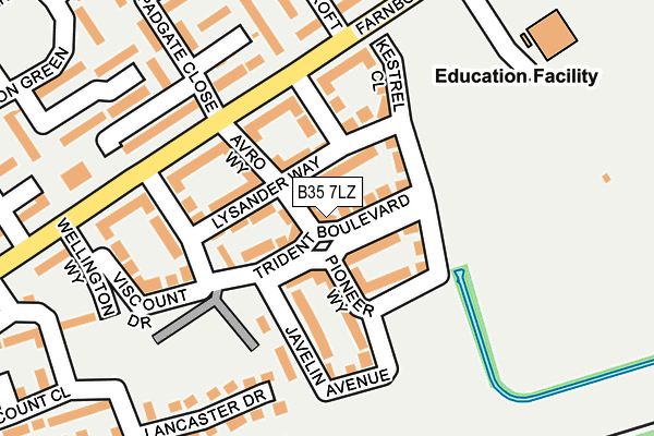 B35 7LZ map - OS OpenMap – Local (Ordnance Survey)