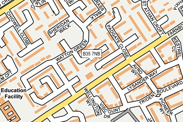 B35 7NB map - OS OpenMap – Local (Ordnance Survey)