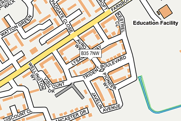 B35 7NW map - OS OpenMap – Local (Ordnance Survey)