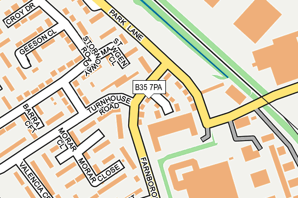 B35 7PA map - OS OpenMap – Local (Ordnance Survey)