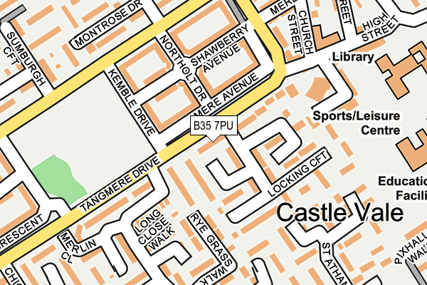 B35 7PU map - OS OpenMap – Local (Ordnance Survey)