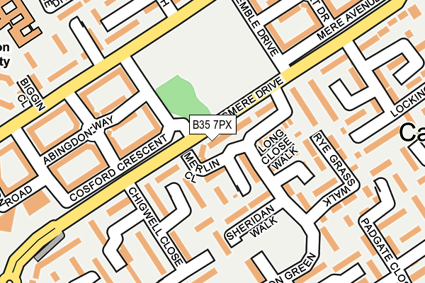 B35 7PX map - OS OpenMap – Local (Ordnance Survey)