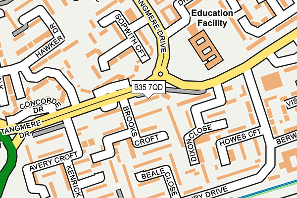 B35 7QD map - OS OpenMap – Local (Ordnance Survey)