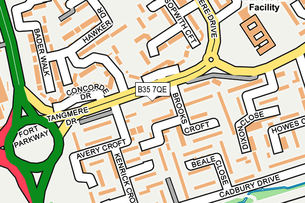 B35 7QE map - OS OpenMap – Local (Ordnance Survey)