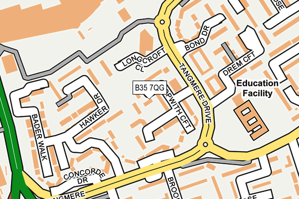 B35 7QG map - OS OpenMap – Local (Ordnance Survey)