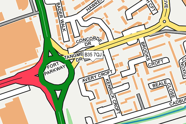 B35 7QJ map - OS OpenMap – Local (Ordnance Survey)