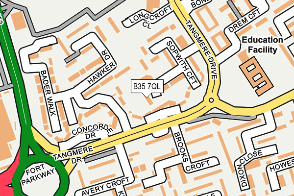 B35 7QL map - OS OpenMap – Local (Ordnance Survey)