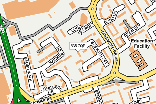 B35 7QP map - OS OpenMap – Local (Ordnance Survey)