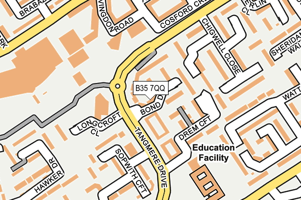 B35 7QQ map - OS OpenMap – Local (Ordnance Survey)