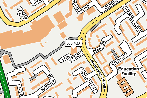 B35 7QX map - OS OpenMap – Local (Ordnance Survey)